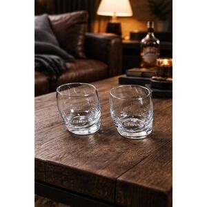 Set of 2 Chivas Etched Rocks Glasses 3.5 x 3 Inch Whisky Tumblers